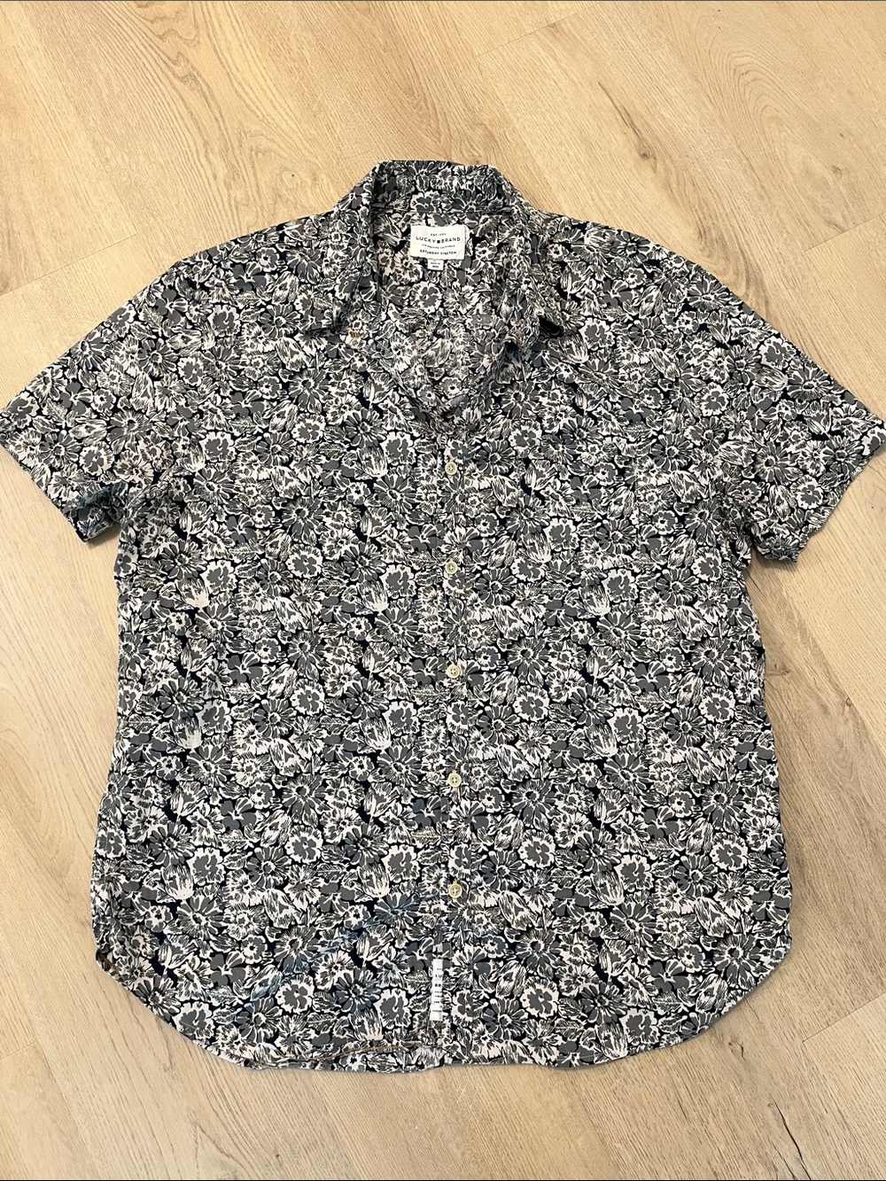 Lucky Men's Short Sleeve button up Floral Shirt